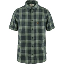 Fjällräven Ãvik Travel Shirt SS Herre XL Blå/Grøn Skjorter